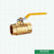 Κίτρινη τελειωμένη βαλβίδα σφαιρών ορείχαλκου ανώτερης ποιότητας για τη ρευστή βαλβίδα σφαιρών ορείχαλκου χρήσης εφαρμογής