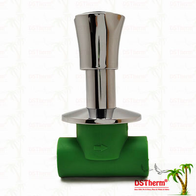 Βαλβίδα διακοπής PPR PN25 20-40mm επιχρωμιωμένη με αντιολισθητική λαβή