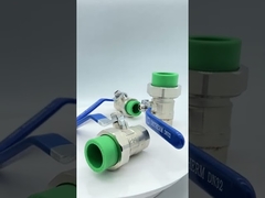 Θηλυκή ορειχάλκινη διπλή σφαιρική βαλβίδα πλήρους μεγέθη γρήγορης ροής