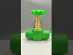 Λοξοτεχνική βαλβίδα μπάλας από χαλκό-πλαστικό PPR Ανθεκτική στη διάβρωση υψηλής πίεσης