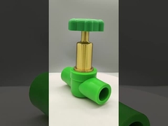 Λοξοτεχνική βαλβίδα μπάλας από χαλκό-πλαστικό PPR Ανθεκτική στη διάβρωση υψηλής πίεσης