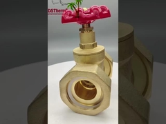 Κεραμική βαλβίδα πόρτας ένωσης με κόκκινο χυτοσίδηρο λαβή υψηλής ροής 1/2 