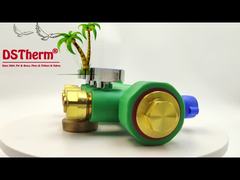 Μανιφόλντ PPR με βαλβίδα σφαίρας θερμό και κρύο νερό μπλε 3 τρόποι μανιφόλντ προσαρμοσμένο λογότυπο και χρώμα 25mm