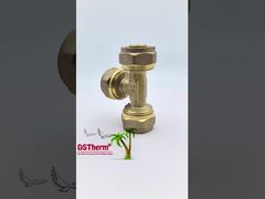 Equal Threaded Tee Pex Brass Fittings Brass Color Customized Logo Screw Fittings Middle Weight