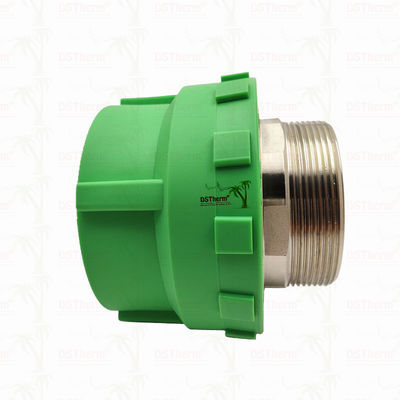 Σύνδεσμος με αρσενικό σπείρωμα PPR Πλαστικά εξαρτήματα σωλήνων PPR 75*2 1/2" Προσαρμοσμένο μέγεθος