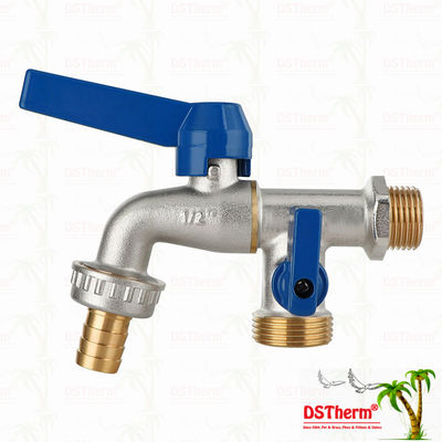 Μεσαία κλασική καθολική αλουμίνια λαβή διπλή έξοδος βρύση μπρούντζι βρύση μπρούντζι βρύση 1/2"*3/4"*3/4"