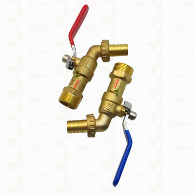 Επιχρυσωμένο Βαρύ Κλασικό Κόκκινο Σιδερένιο Χερούλι Βρύσης Στόμιο Νερού Βρύση Βρύσης 3/4"