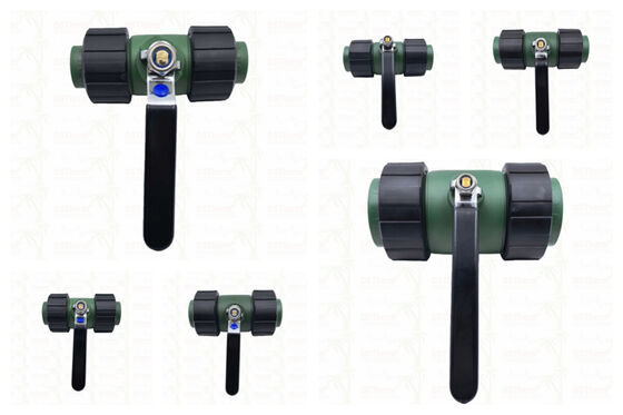 Διπλή βαλβίδα σφαίρας PPR με χάλκινη σφαίρα σιδηροειδή λαβή 20-63MM Προσαρμοσμένο LOGO