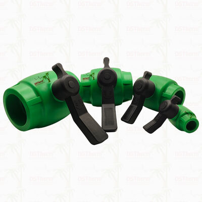 Βαλβίδα σφαιρική πλήρους διατομής PPR με ορειχάλκινο φυσίγγιο για σωλήνες PPR 20-63MM Προσαρμόσιμο