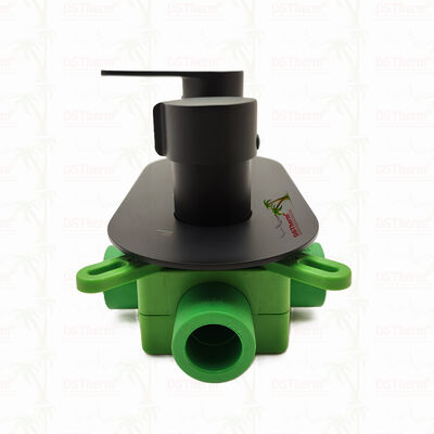 PPR 5 Ways Μαύρη βαλβίδα ντουζιέρας για τη ρύθμιση θερμοκρασίας και ροής