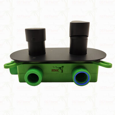 PPR 5 Ways Μαύρη βαλβίδα ντουζιέρας για τη ρύθμιση θερμοκρασίας και ροής